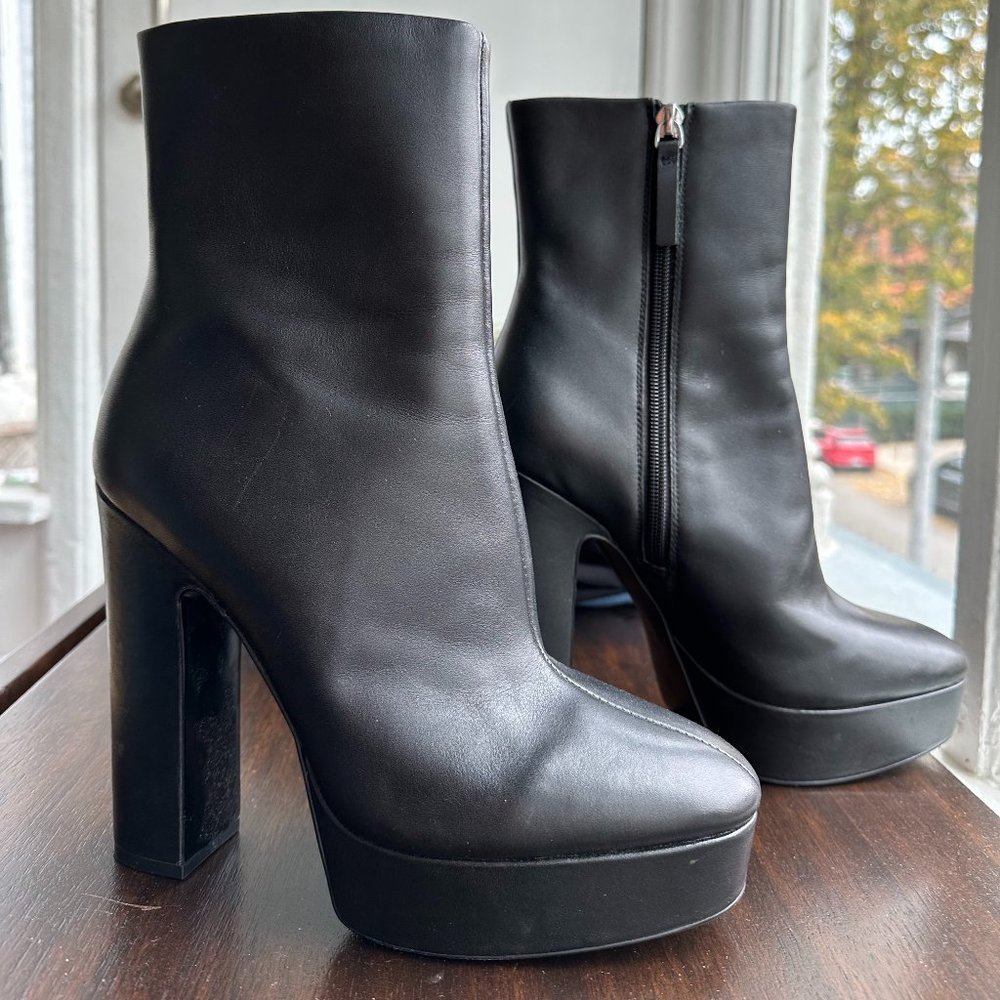 Mango Black Platform Boots